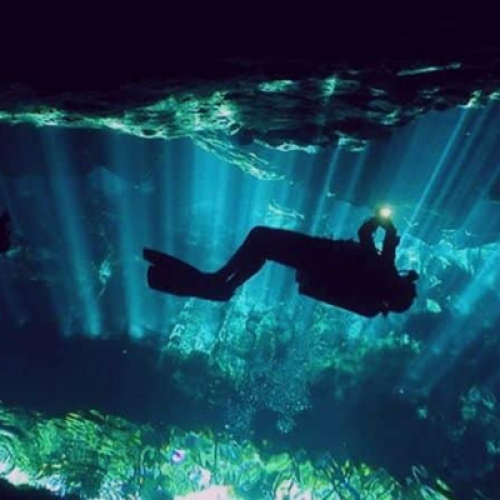 Scuba diving in Cenote